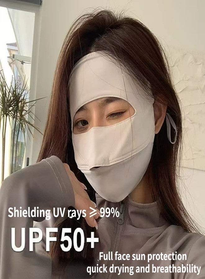 قناع وجه نسائي من كيوبرفيه للحماية من أشعة الشمس بمعامل حماية 50+، قابل للغسل وإعادة الاستخدام، مناسب للجري في الهواء الطلق (أسود، مقاس أمريكي، ألفا، متوسط، عادي، عادي) - Image 5